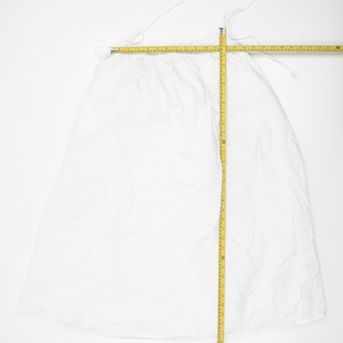 Marks and Spencer Women's White Cotton Long A-Line Skirt Size 10