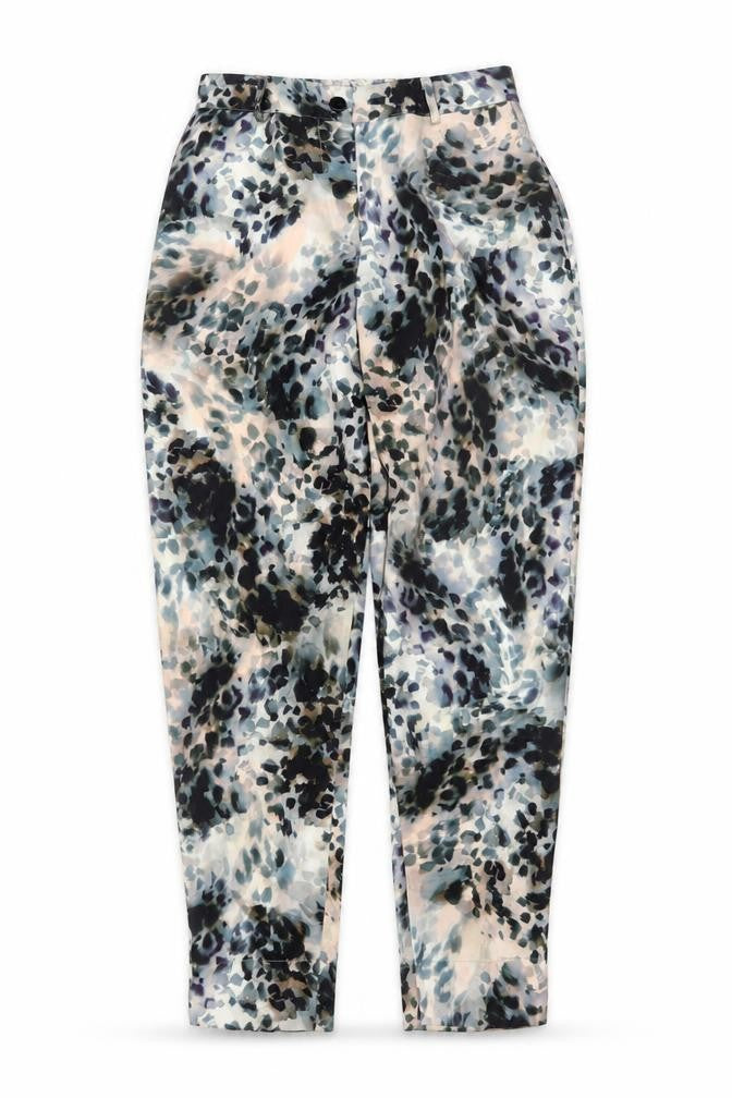 Front view of List Roma Women's Multicoloured Animal Print Trousers L