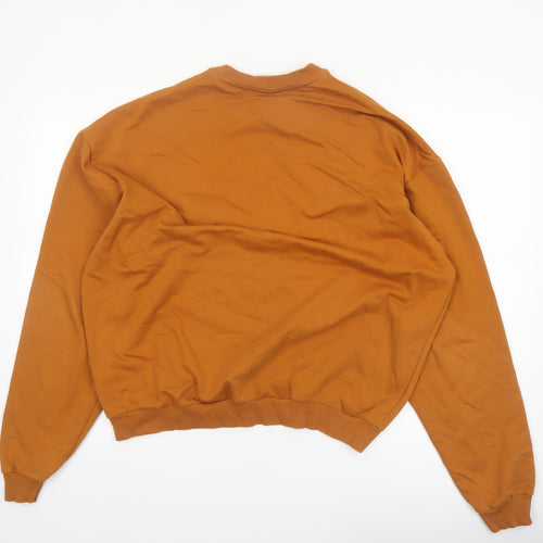Lucy & Yak Men’s Brown Organic Cotton Crew Neck Sweatshirt Medium