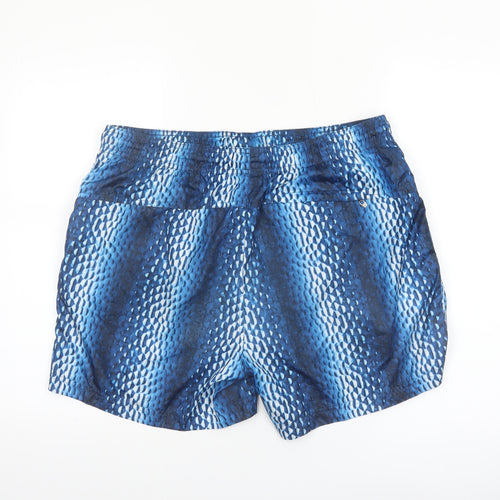 Calvin Klein Men's Blue Geometric Swim Shorts XL Drawstring Quick Dry