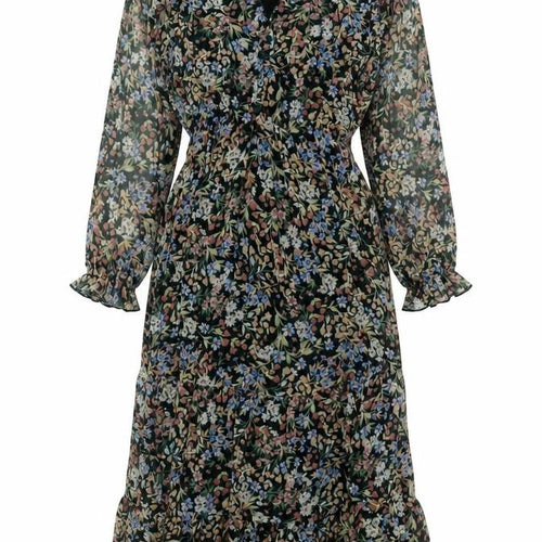Apricot Women’s Multicoloured Floral Midi Wrap Dress Size 8