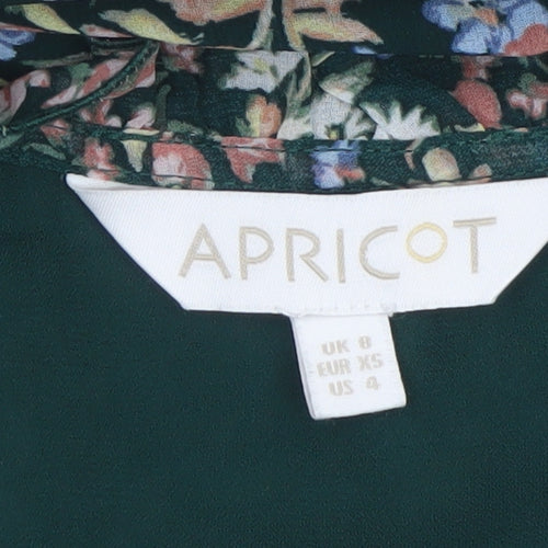 Apricot Women’s Multicoloured Floral Midi Wrap Dress Size 8