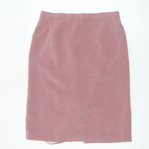 Jacques Vert Women's Pink Size 16 Pencil Skirt Lined Knee Length