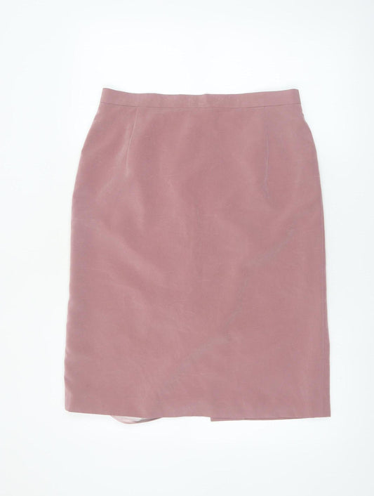 Jacques Vert Women's Pink Size 16 Pencil Skirt Lined Knee Length