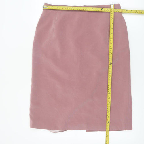 Jacques Vert Women's Pink Size 16 Pencil Skirt Lined Knee Length