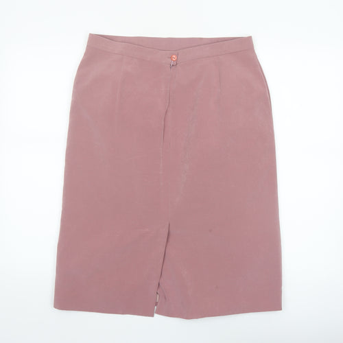 Jacques Vert Women's Pink Size 16 Pencil Skirt Lined Knee Length