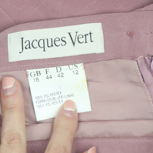Jacques Vert Women's Pink Size 16 Pencil Skirt Lined Knee Length