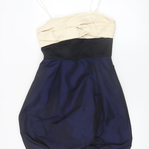BCBGMAXAZRIA Women's Multicoloured Size 10 Strapless Bubble Hem Dress