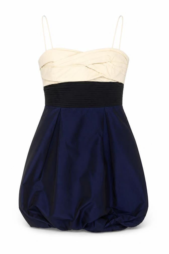 Front view of BCBGMAXAZRIA Women's Multicoloured, size 10, Strapless Bubble Hem Dress