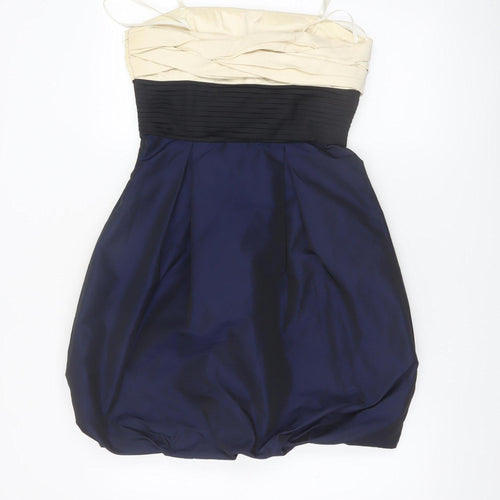 BCBGMAXAZRIA Women's Multicoloured Size 10 Strapless Bubble Hem Dress