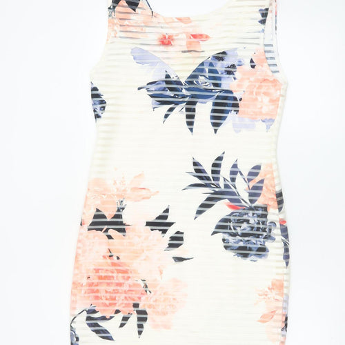 Quiz Women’s Multicoloured Floral Bodycon Dress Size 16