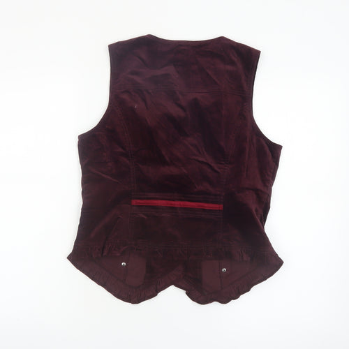 Joe Browns Women's Brown Velvet Sleeveless Vest Blouse UK 12