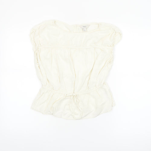 Marks and Spencer Women’s Ivory Sleeveless Tunic Blouse Size 10