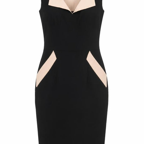 Diva Catwalk Women's Black Sheath Dress Size S Knee Length Sleeveless