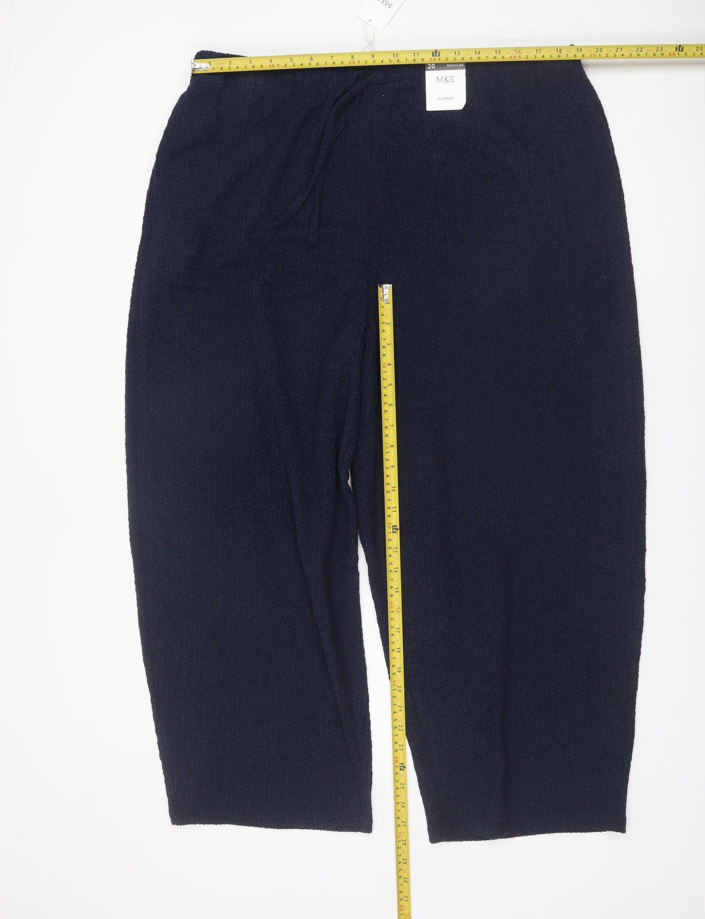 Marks and Spencer Womens Blue Size 20 Carrot Knit Trousers