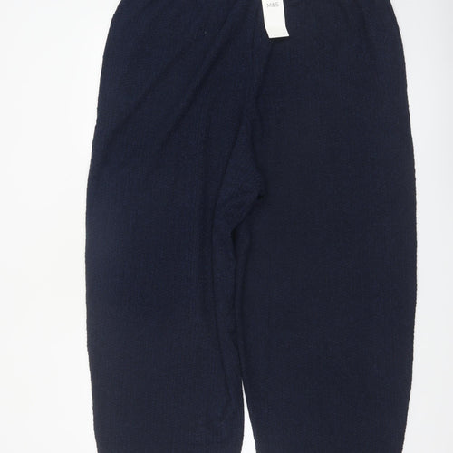 Marks and Spencer Womens Blue Size 20 Carrot Knit Trousers