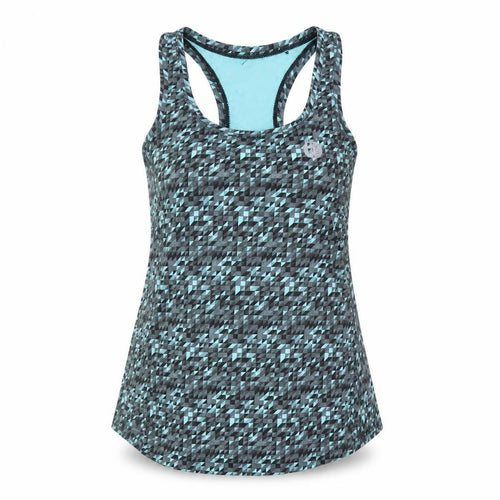 Elle Sport Women's Blue Geometric Racerback Tank Top Size 10