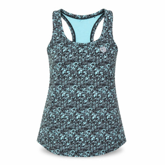 Elle Sport Women's Blue Geometric Racerback Tank Top Size 10