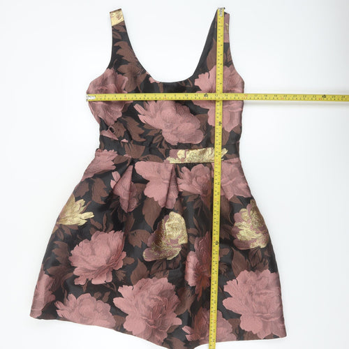 Miss Selfridge Women's Multicoloured Floral Fit & Flare Dress Size 12