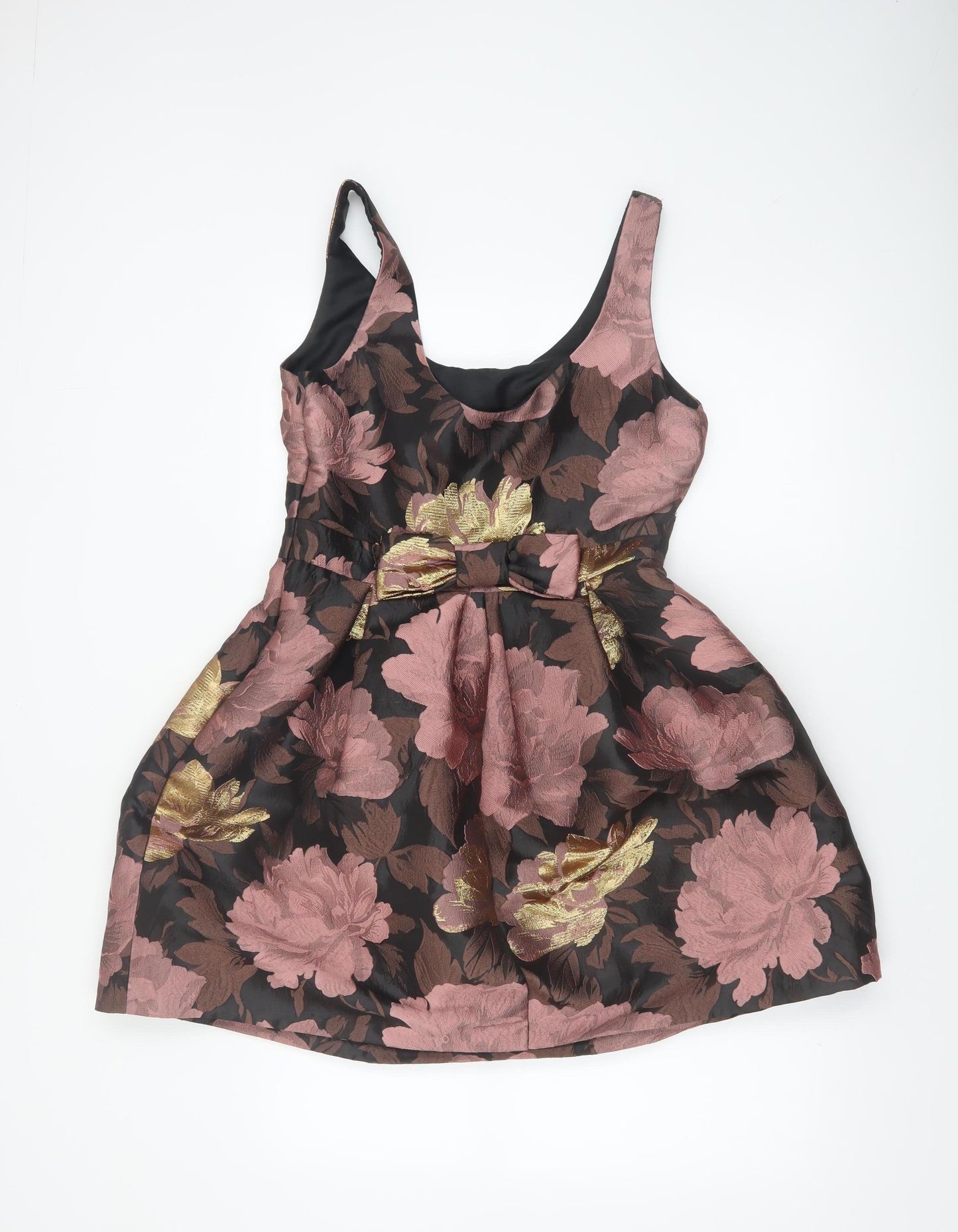 Miss Selfridge Women's Multicoloured Floral Fit & Flare Dress Size 12
