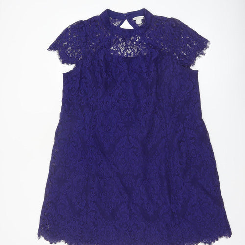 Monsoon Women’s Blue Lace Shift Dress Size 18 Elegant Formal