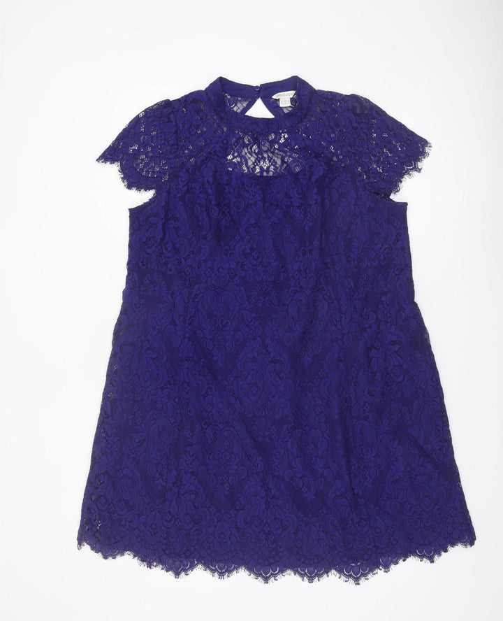 Monsoon Women’s Blue Lace Shift Dress Size 18 Elegant Formal