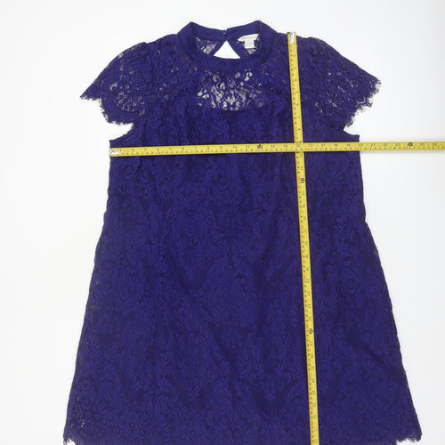 Monsoon Women’s Blue Lace Shift Dress Size 18 Elegant Formal
