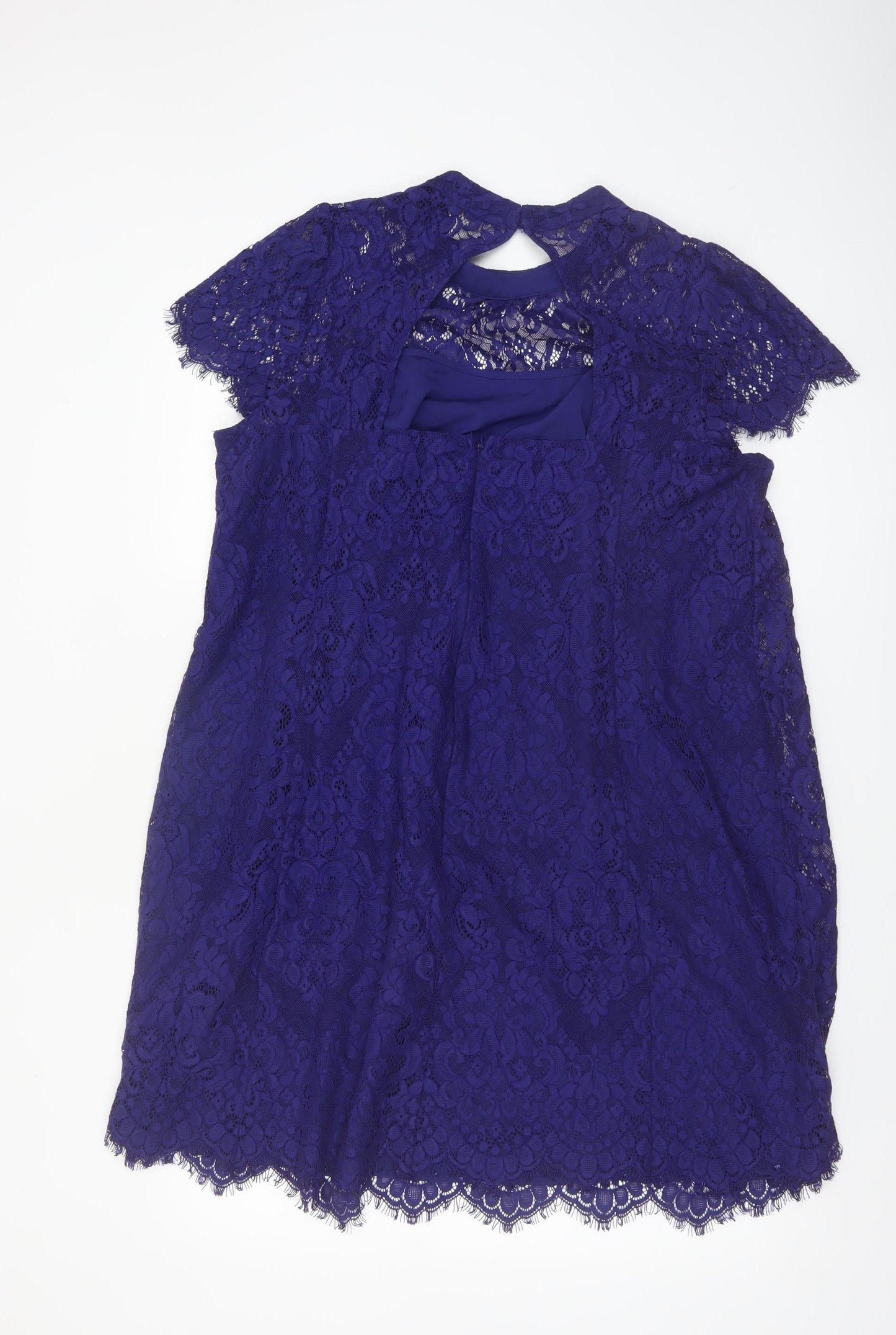 Monsoon Women’s Blue Lace Shift Dress Size 18 Elegant Formal