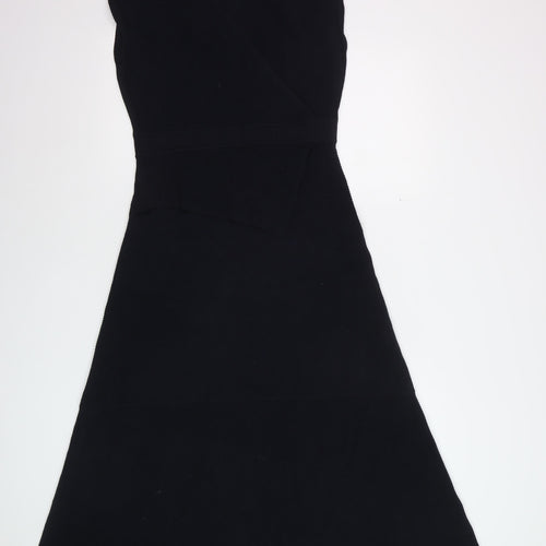 The Fold Women's Black Fit & Flare Sleeveless Knee Length Dress Size 8