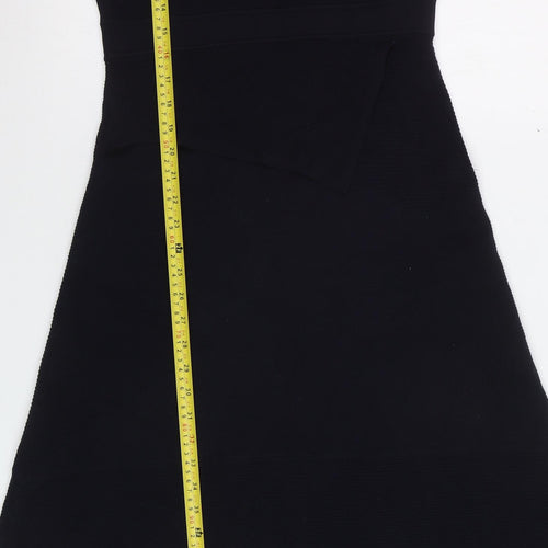 The Fold Women's Black Fit & Flare Sleeveless Knee Length Dress Size 8
