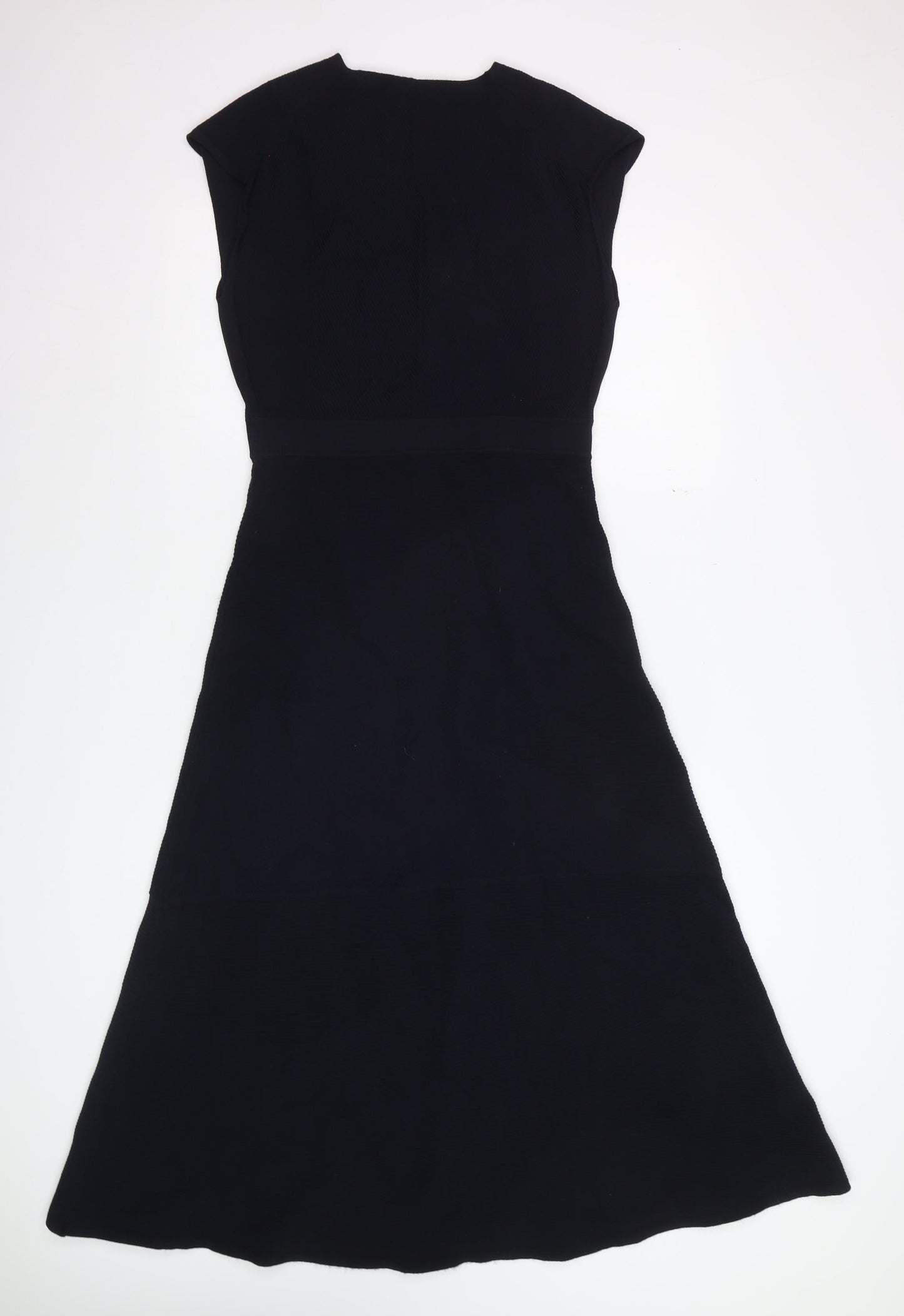 The Fold Women's Black Fit & Flare Sleeveless Knee Length Dress Size 8