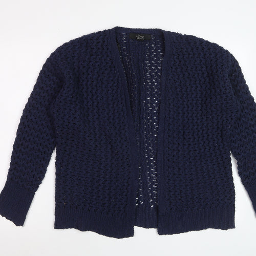 Forever 21 Women’s Blue Open-Knit Long Sleeve Cardigan Size S