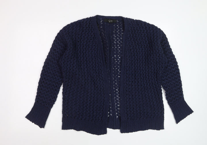 Forever 21 Women’s Blue Open-Knit Long Sleeve Cardigan Size S