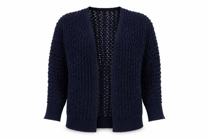 Forever 21 Women’s Blue Open-Knit Long Sleeve Cardigan Size S
