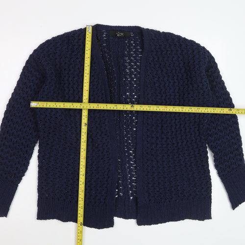 Forever 21 Women’s Blue Open-Knit Long Sleeve Cardigan Size S