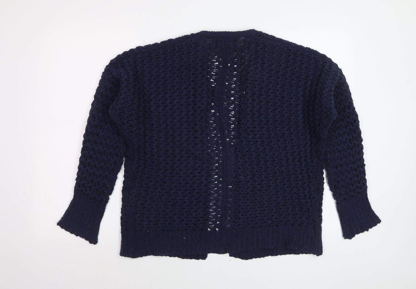 Forever 21 Women’s Blue Open-Knit Long Sleeve Cardigan Size S