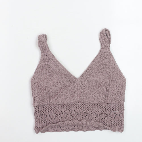 Hollister Women's Purple Crochet Camisole Tank Top XS