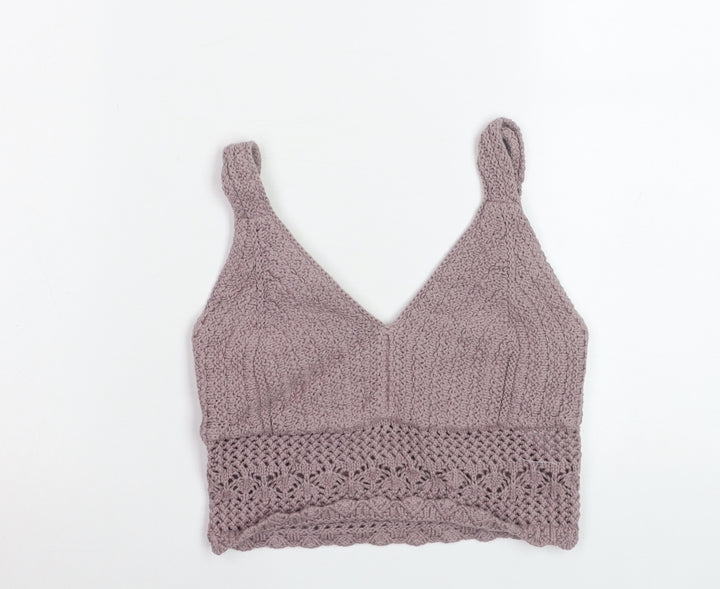 Hollister Women's Purple Crochet Camisole Tank Top XS