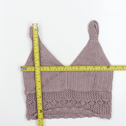 Hollister Women's Purple Crochet Camisole Tank Top XS