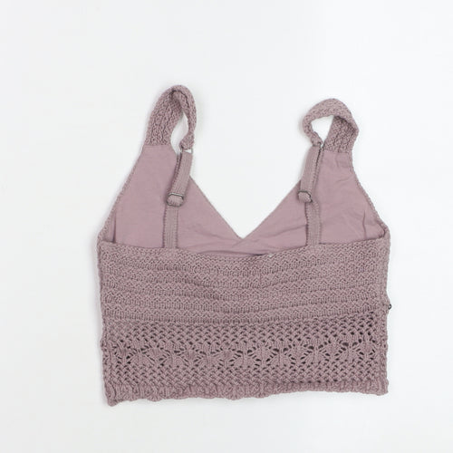 Hollister Women's Purple Crochet Camisole Tank Top XS