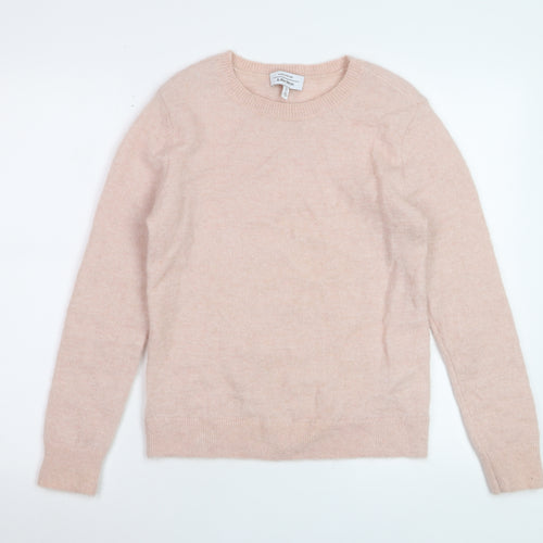 & Other Stories Women’s Pink Mohair Wool Crew Neck Jumper Small