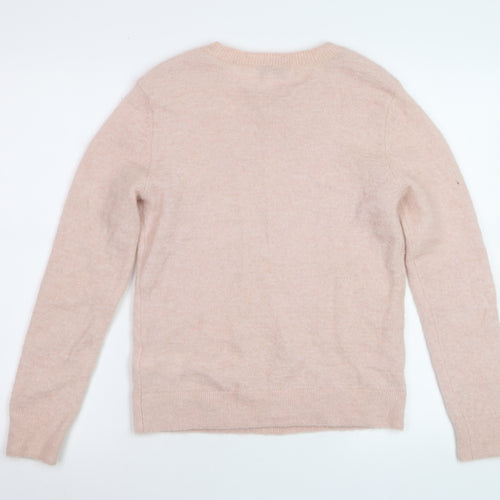 & Other Stories Women’s Pink Mohair Wool Crew Neck Jumper Small