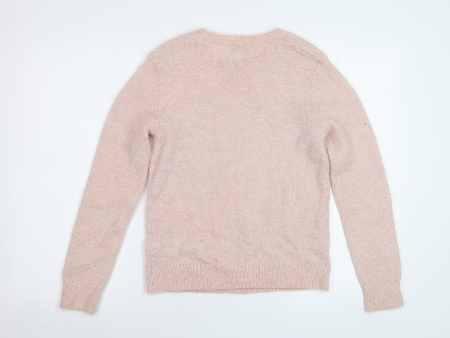 & Other Stories Women’s Pink Mohair Wool Crew Neck Jumper Small