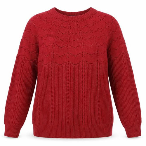 Crew Clothing Company Womens Red Knit Jumper Size 14 Wool Blend