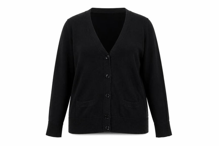 Tommy Hilfiger Women’s Black Cotton Cardigan XL V-Neck Knit