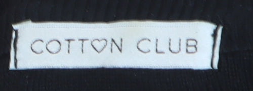 Cotton Club Women's Black Lace Puff Sleeve Acrylic Jumper M