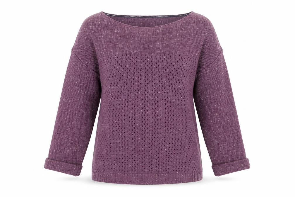 Fat Face Women Dusty Mauve Cotton Jumper Size 10 Boat Neck Knit