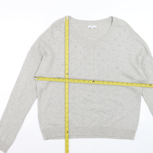Gap Women Grey Crew Neck Long Sleeve Pullover Jumper Size L