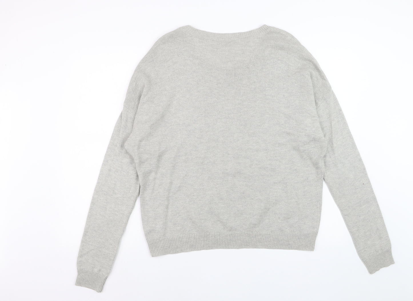 Gap Women Grey Crew Neck Long Sleeve Pullover Jumper Size L