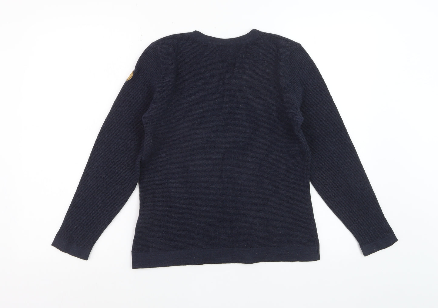 Fjällräven Women's Navy Wool Jumper Medium Crew Neck Long Sleeve